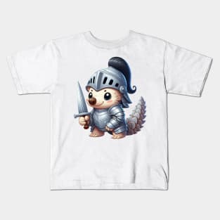 Cute Pangolin Knight Kids T-Shirt